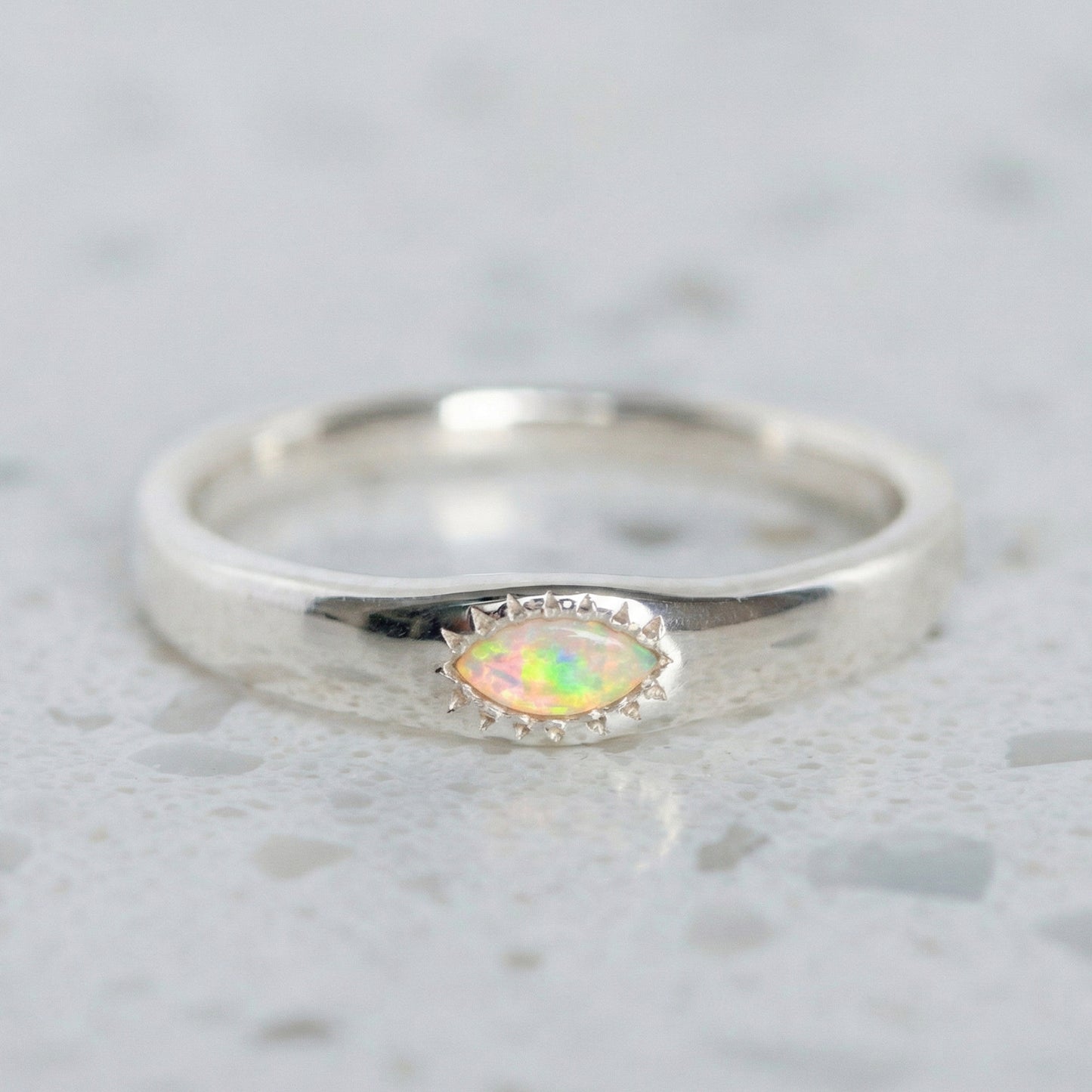 Opal Marquise Wonky Stackable