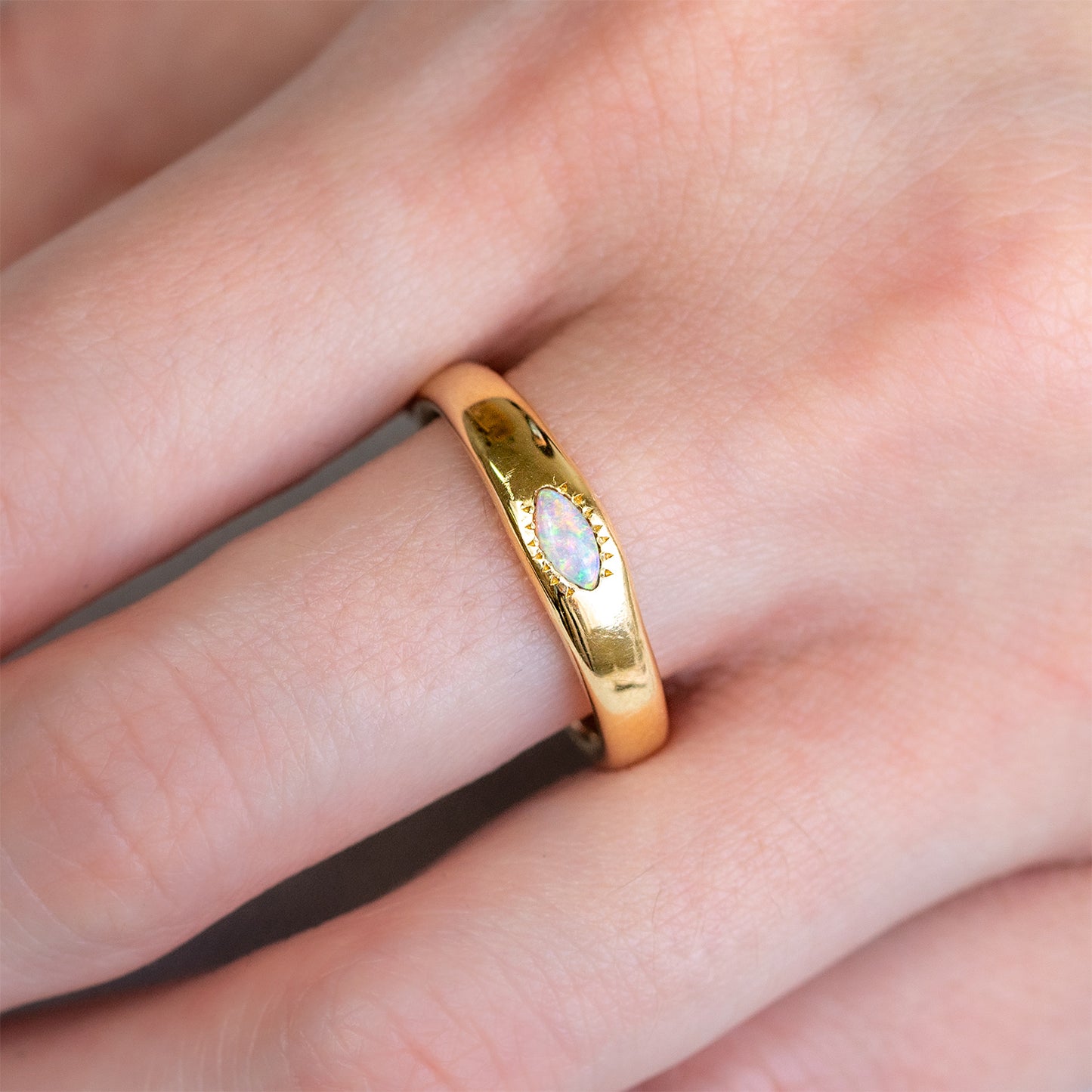 Opal Marquise Wonky Stackable