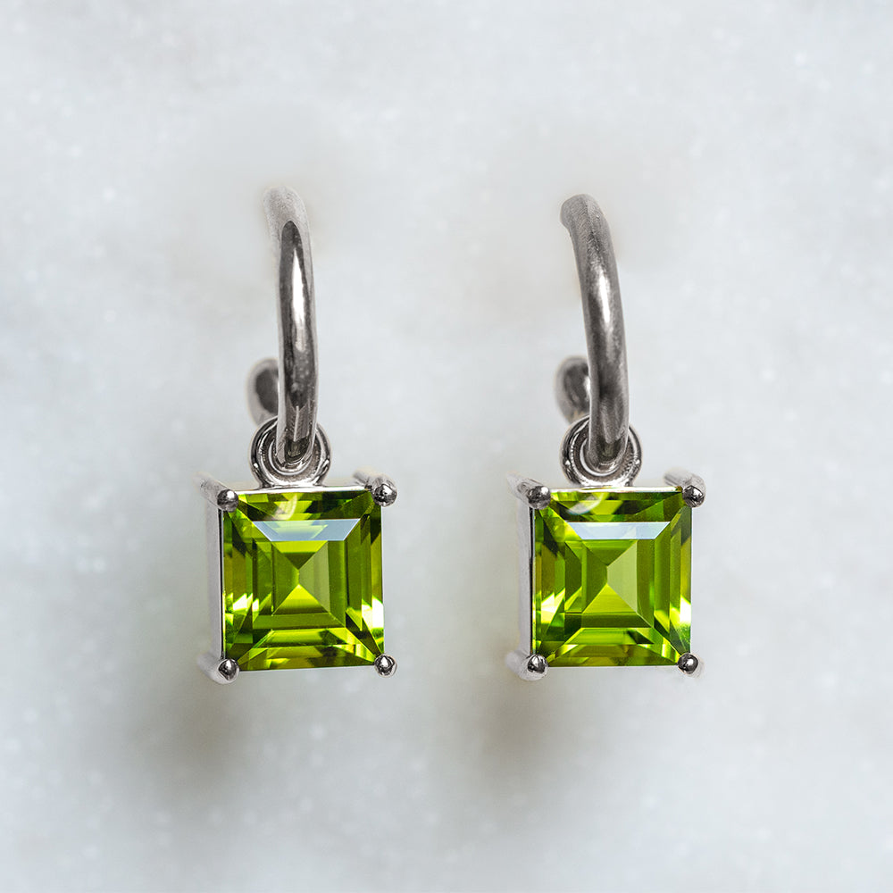 Peridot Charm Earrings