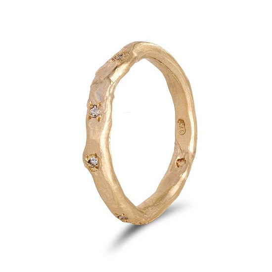 Load image into Gallery viewer, From the Ground Band In 9ct Yellow Gold, Size O (In Stock)
