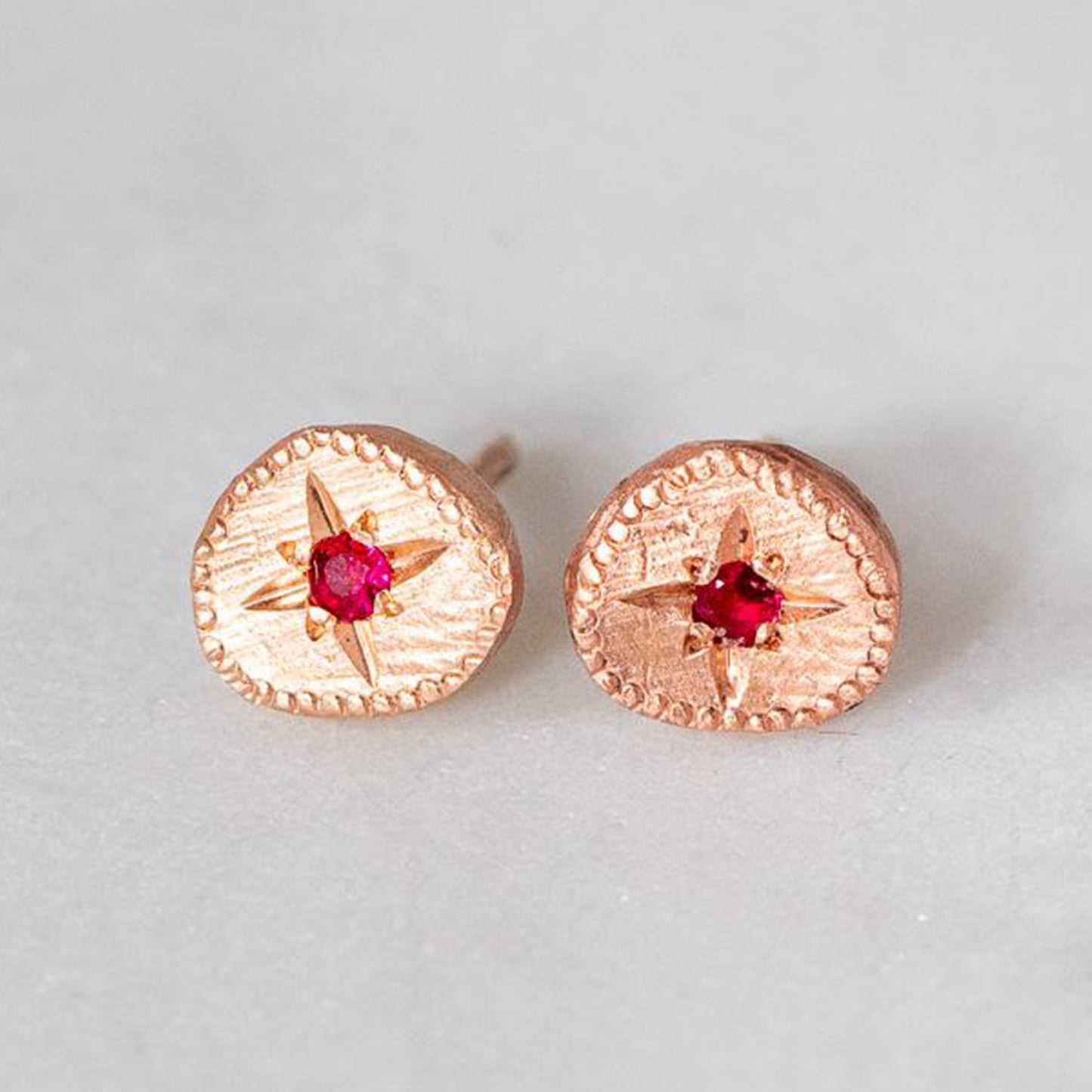 Ruby Rubble Studs