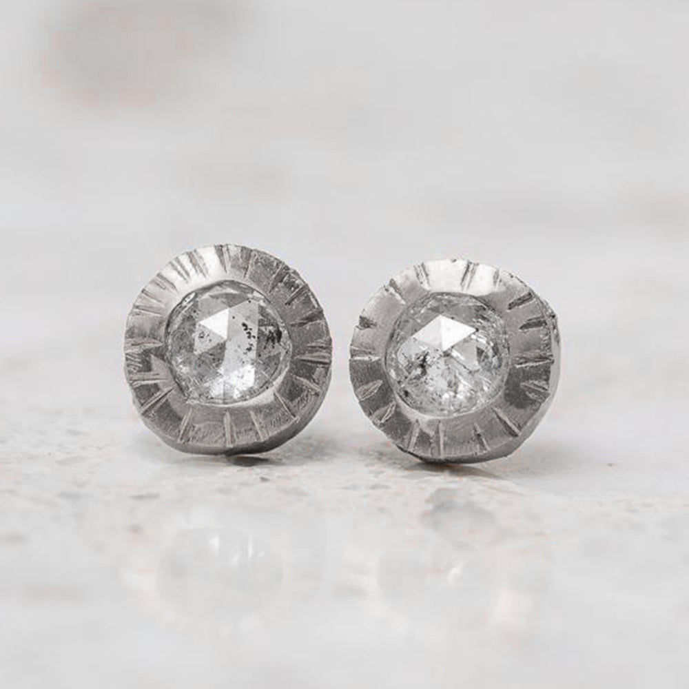 Salt & Pepper Diamond Forest Studs