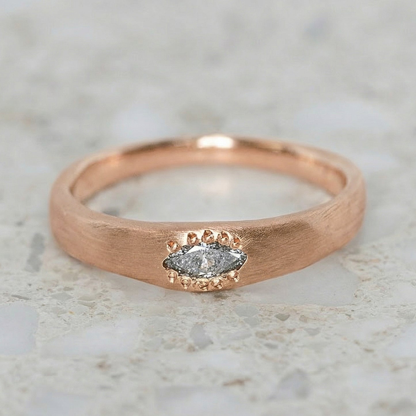 Salt And Pepper Marquise Wonky Stackable