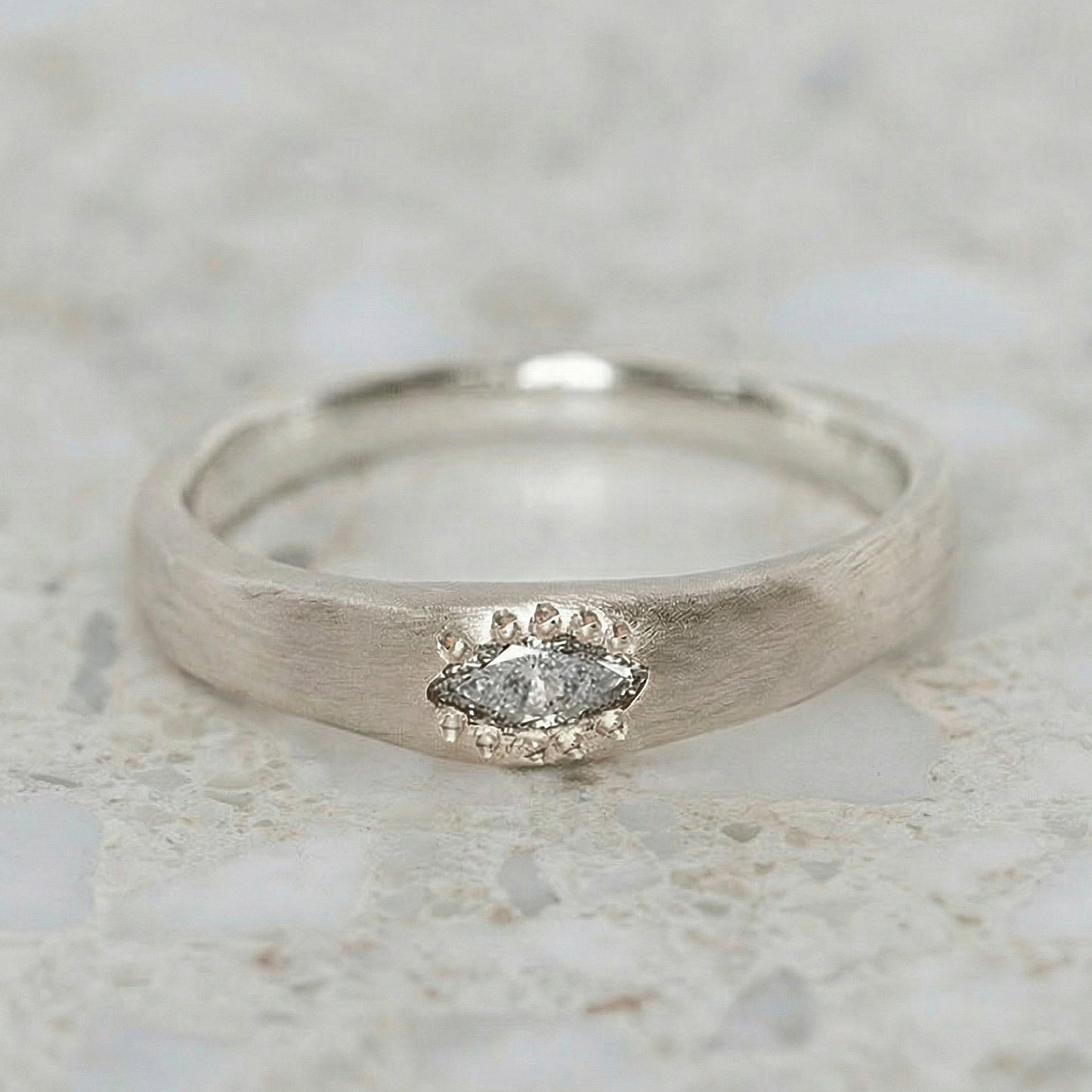 Salt And Pepper Marquise Wonky Stackable