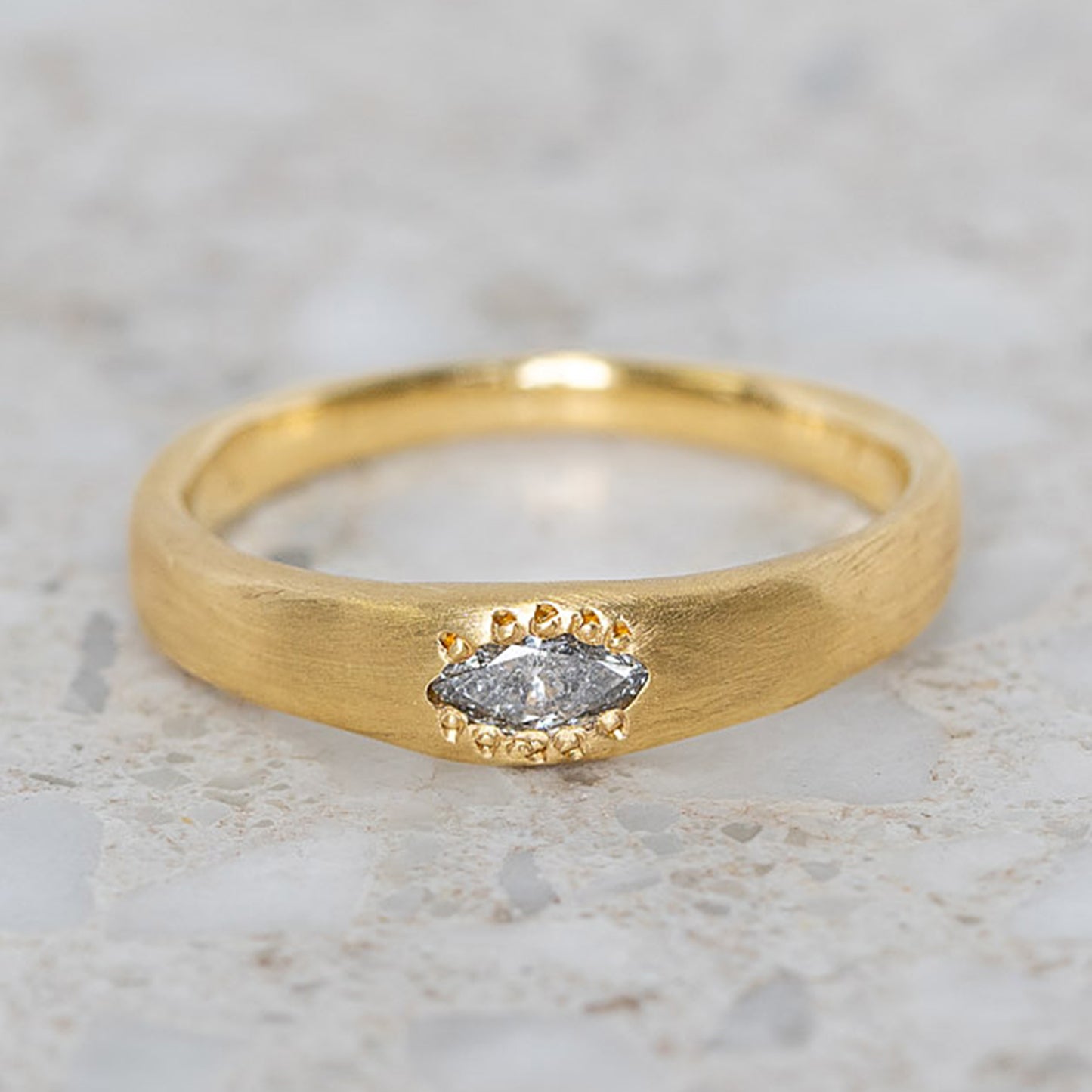 Salt And Pepper Marquise Wonky Stackable