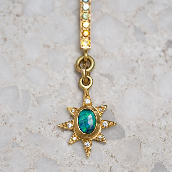Black Opal Wand Necklace