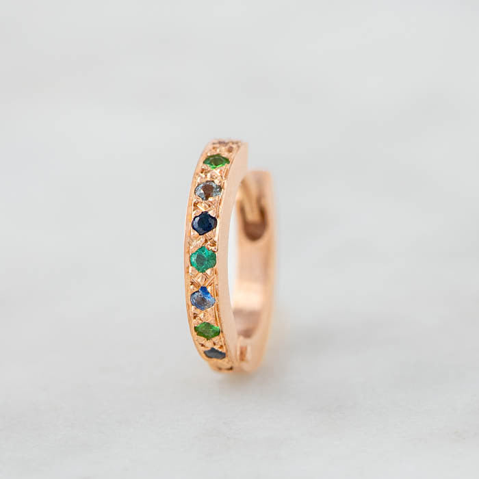 Shades of Blue and Green Huggie