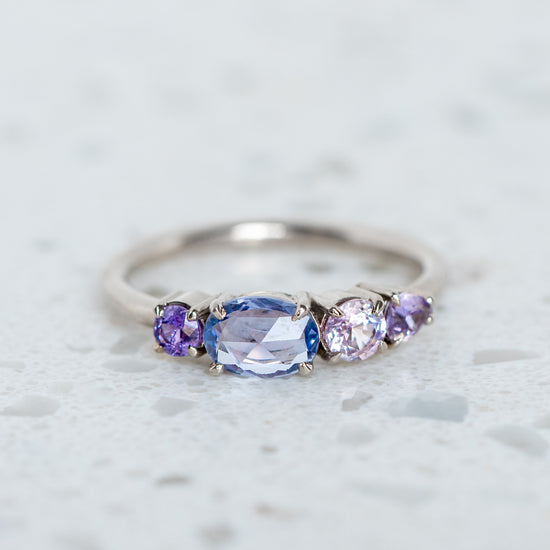 Shades of Lilac Sapphire Splice Ring