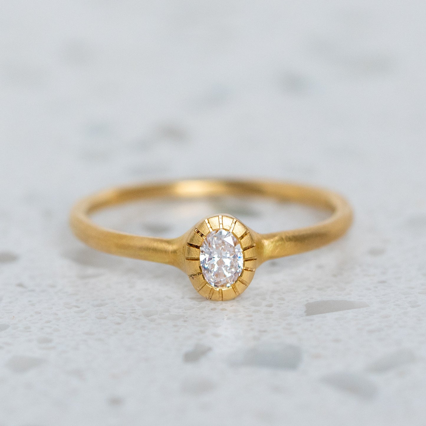 Diamond Forest Stacking Ring 18ct Yellow Gold Size M (In Stock)