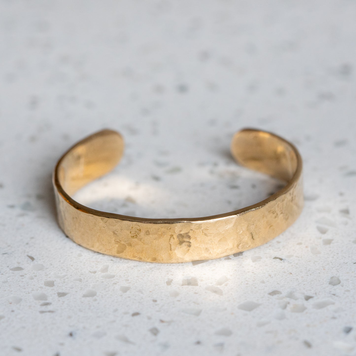 Hammered Cuff, 9ct Yellow Gold (In Stock)