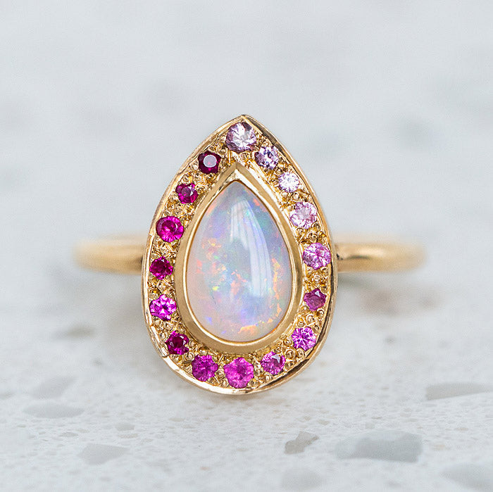 Australian Crystal Opal Diamond Engagement Ring Platinum One of a Kind Opal  Birthstone Rings Rainbow Fiery Large Opal Rings Unique Jewelry - Etsy
