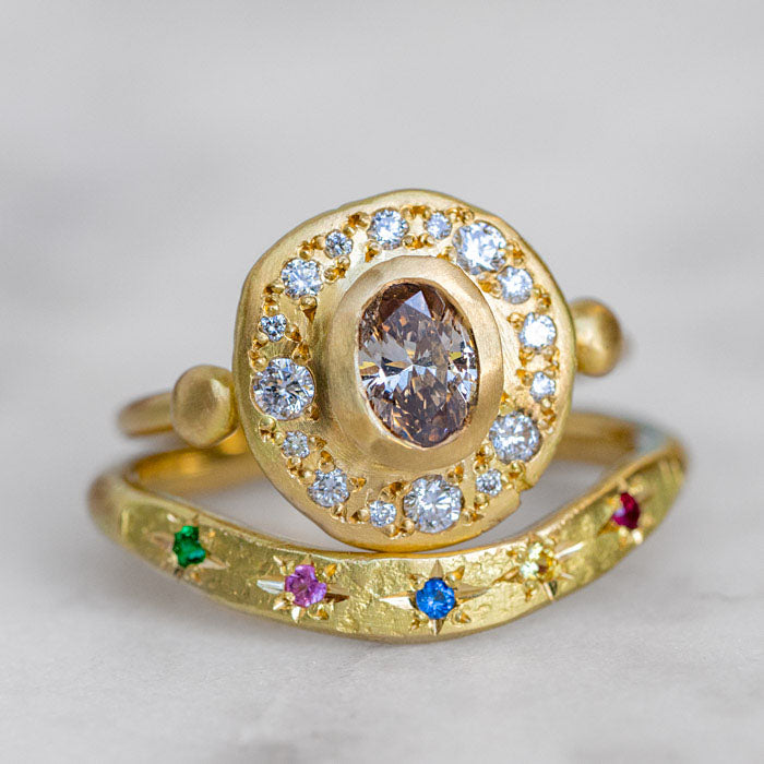 Champagne Diamond Trove Ring