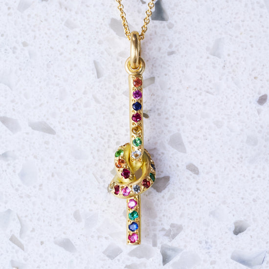 Hundreds And Thousands Pretzel Necklace in 18ct Yellow Gold (In Stock)