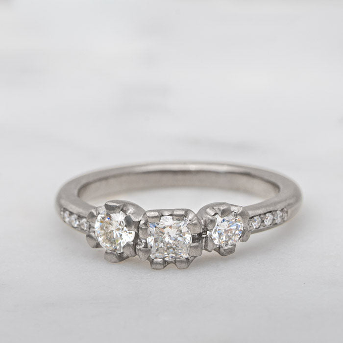 White Diamond Juliet Ring