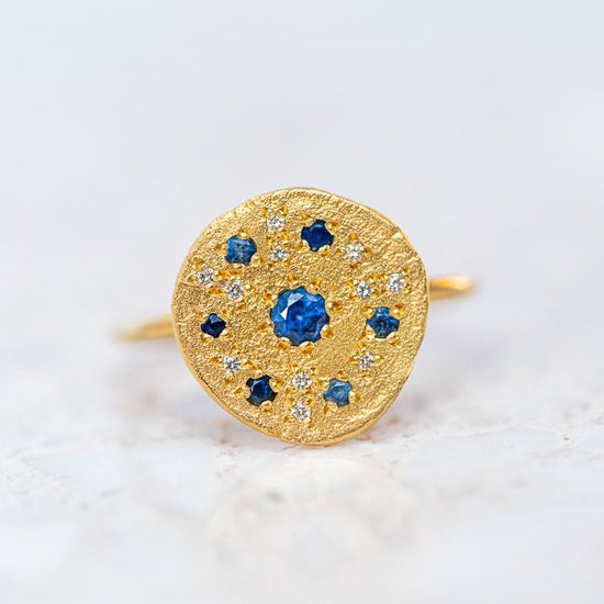 Constellation Pebble Ring In 18ct Yellow Gold, Size O (In Stock)
