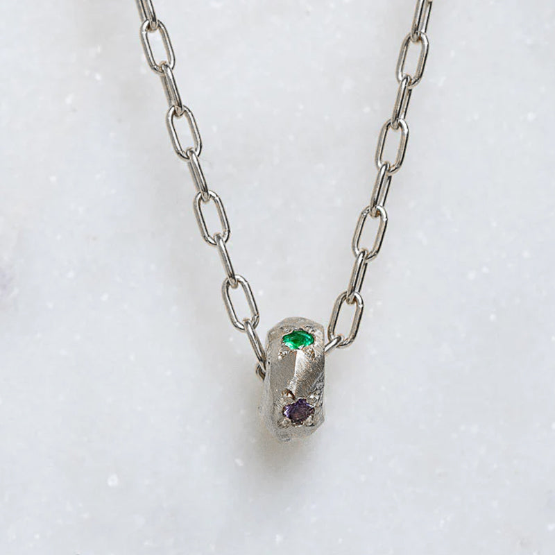 Carnivale Studded Bead in Silver (In Stock)