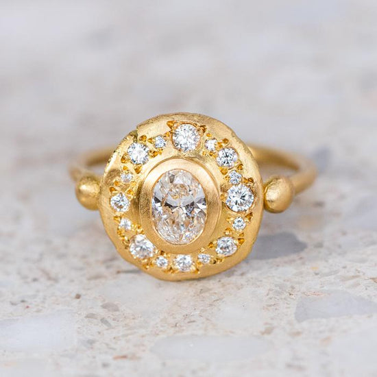 Diamond Trove Ring In 18ct Yellow Gold, Size L (In Stock)