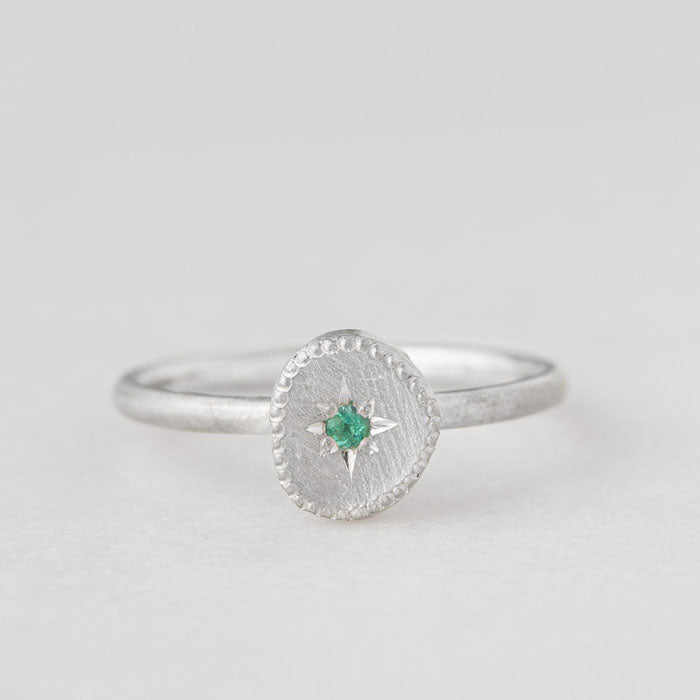 Emerald Rubble Stacking Ring