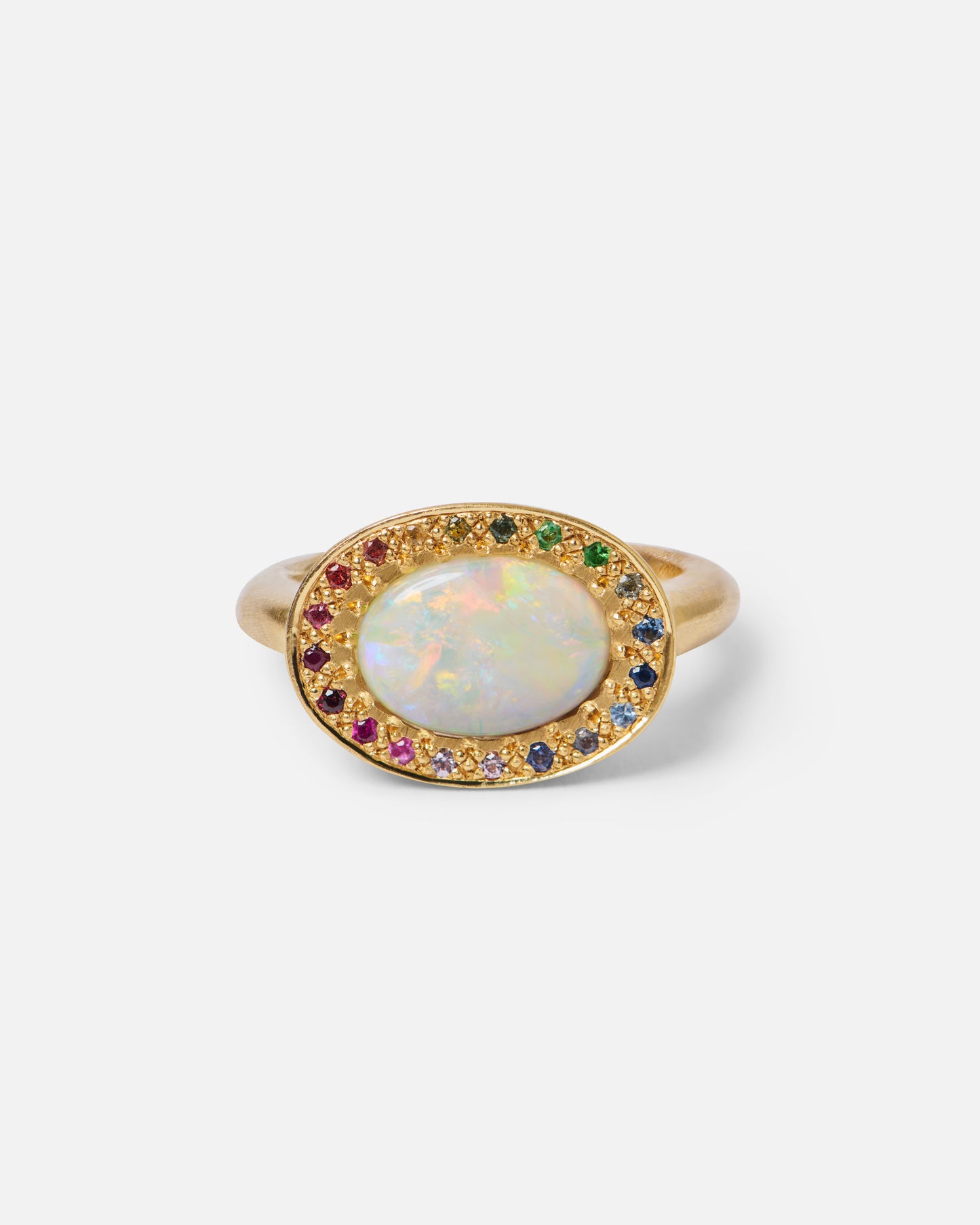 One-off Fairy Bread Eclipse Ring in 18ct Yellow Gold, Size M (In Stock)