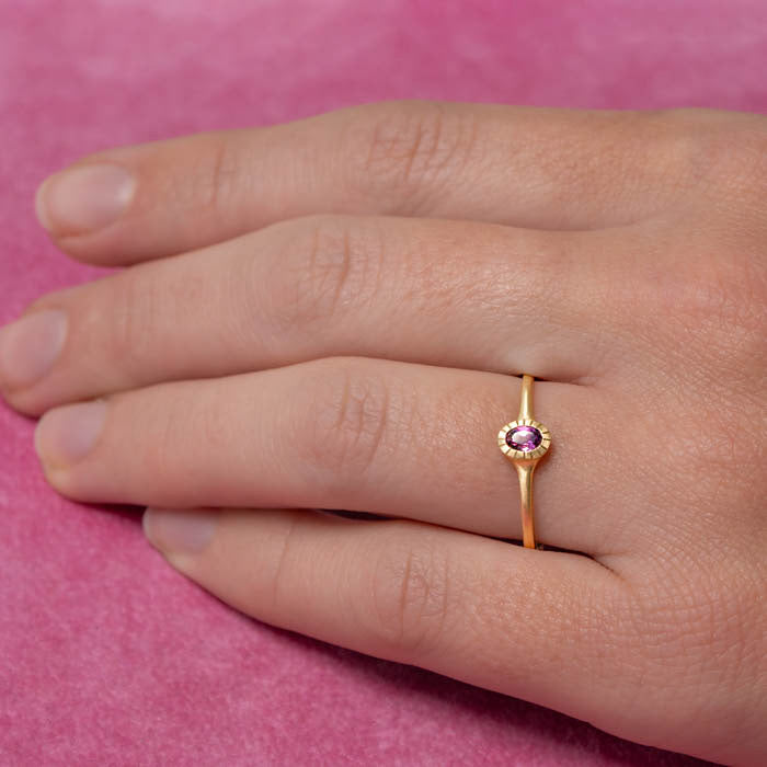 Garnet Forest Stacking Ring