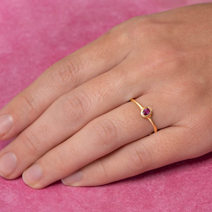 Garnet Forest Stacking Ring