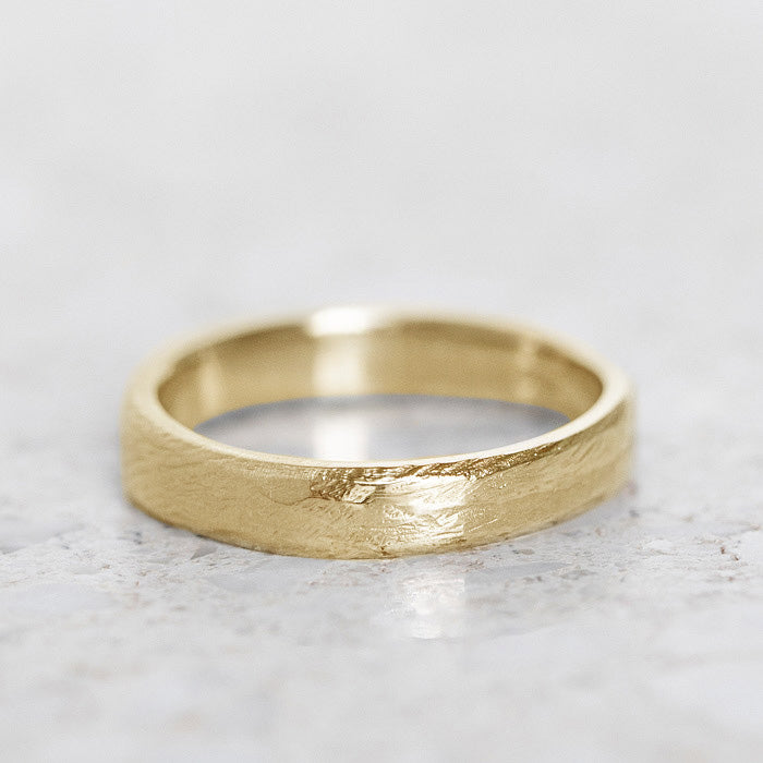 Makers Mark Band (Narrow) In 18ct Yellow Gold, Size R (In Stock)