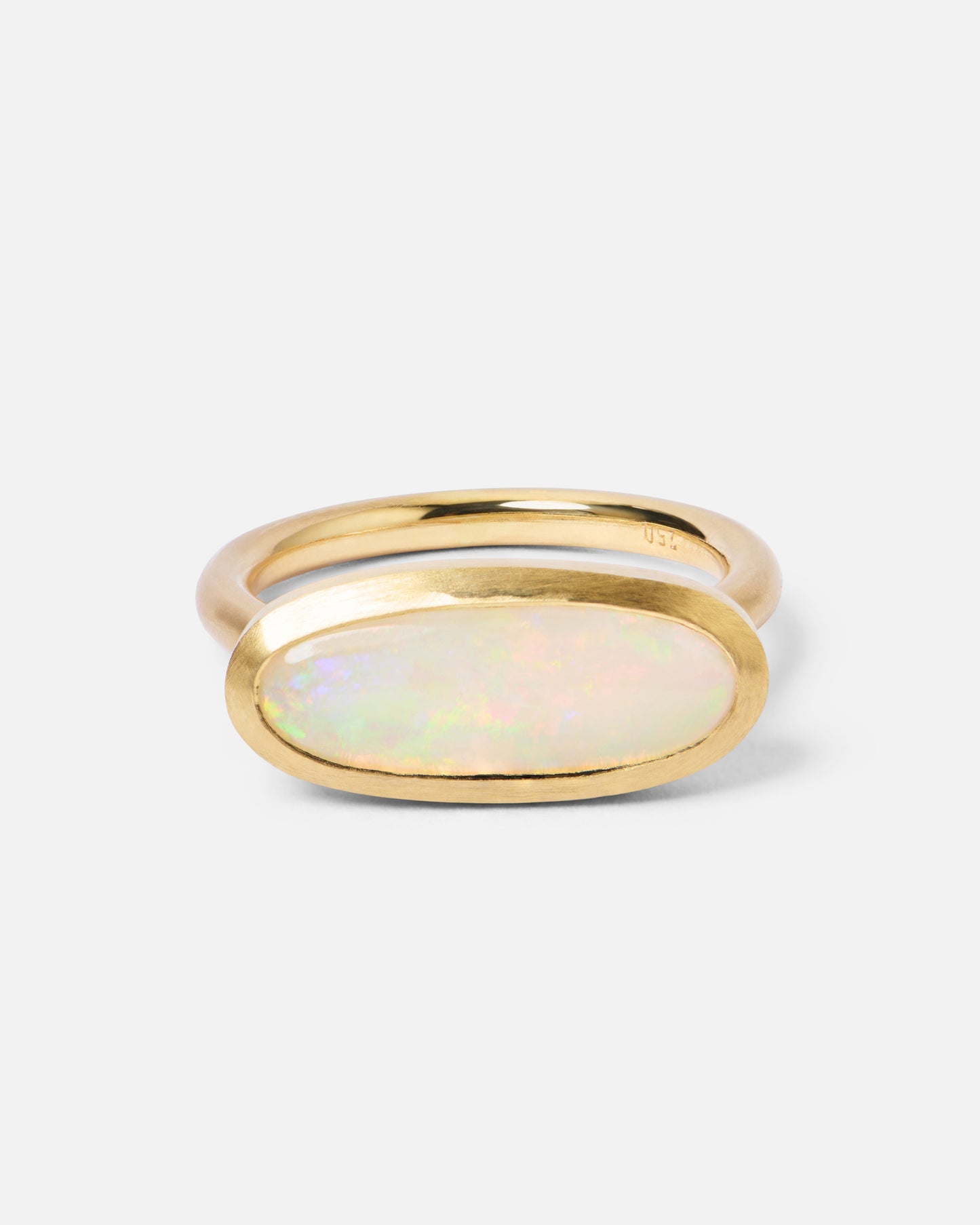 One-off Crystal Opal Forest Ring In 18ct Yellow Gold, Size N (In Stock)