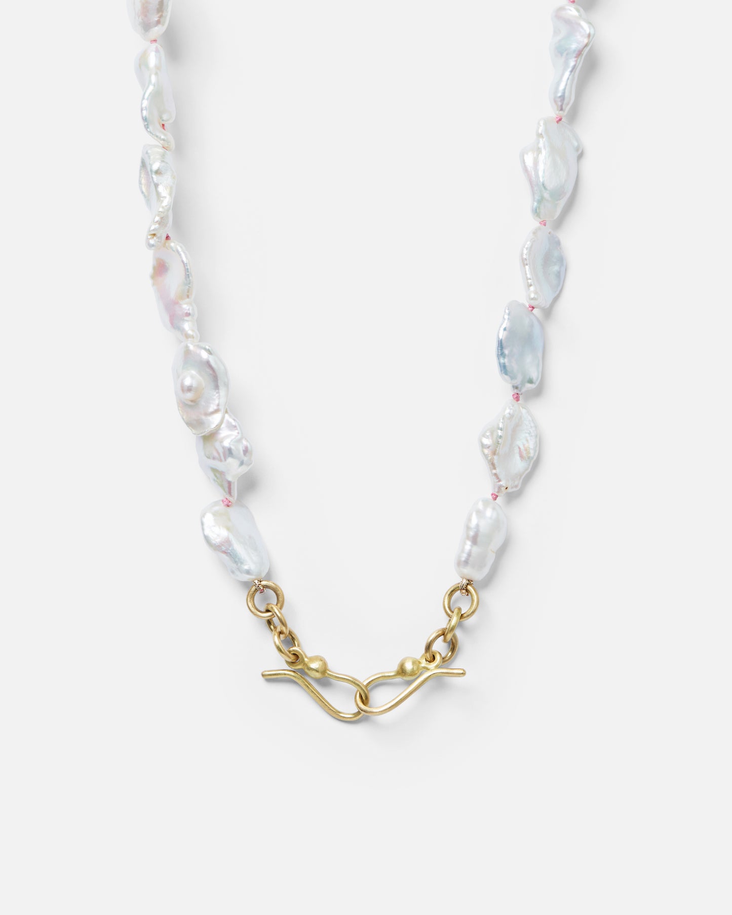 One-off Keshi Pearl Necklace In 18ct Yellow Gold (In Stock)