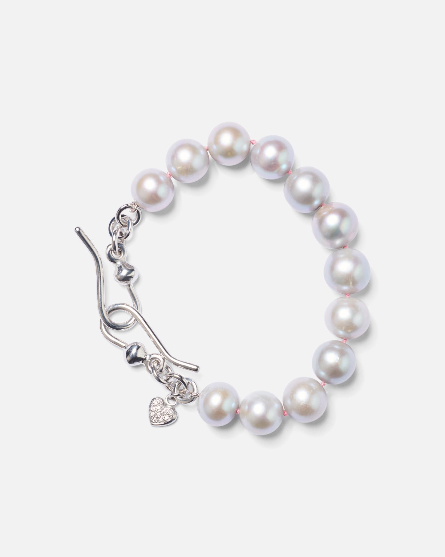 One-off Tahitian Pearl Bracelet In 18ct White Gold (In Stock)