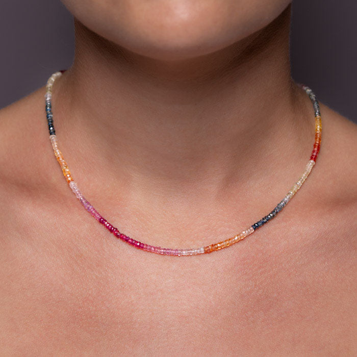 Shades of Sapphire Bead Necklace