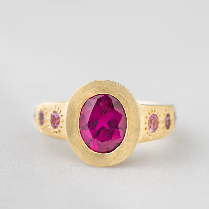 Rhodolite Garnet Sun Punch Ring