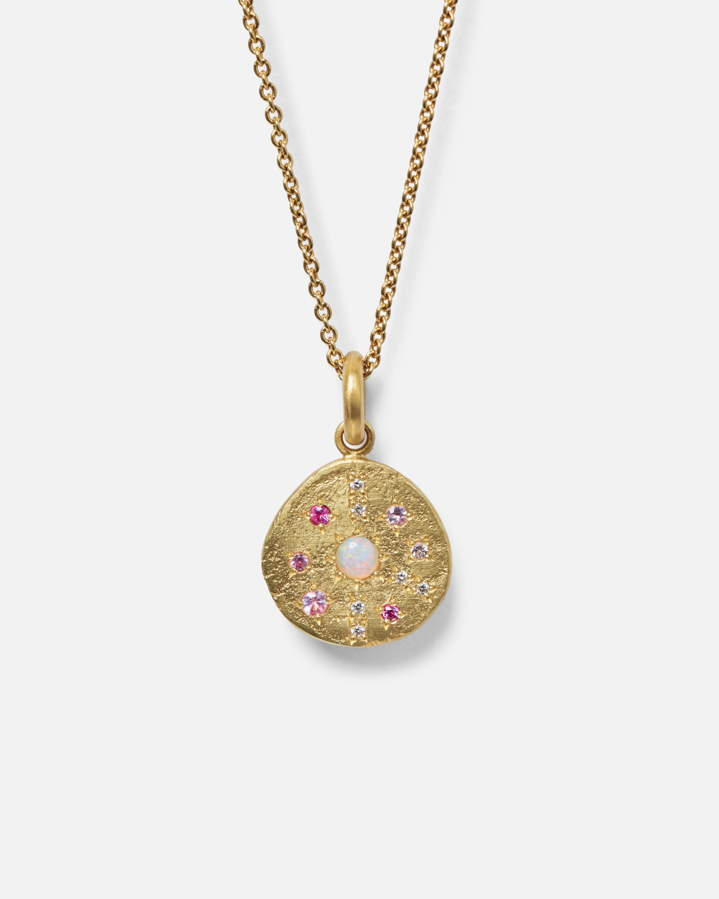 Opal Constellation Disc Necklace