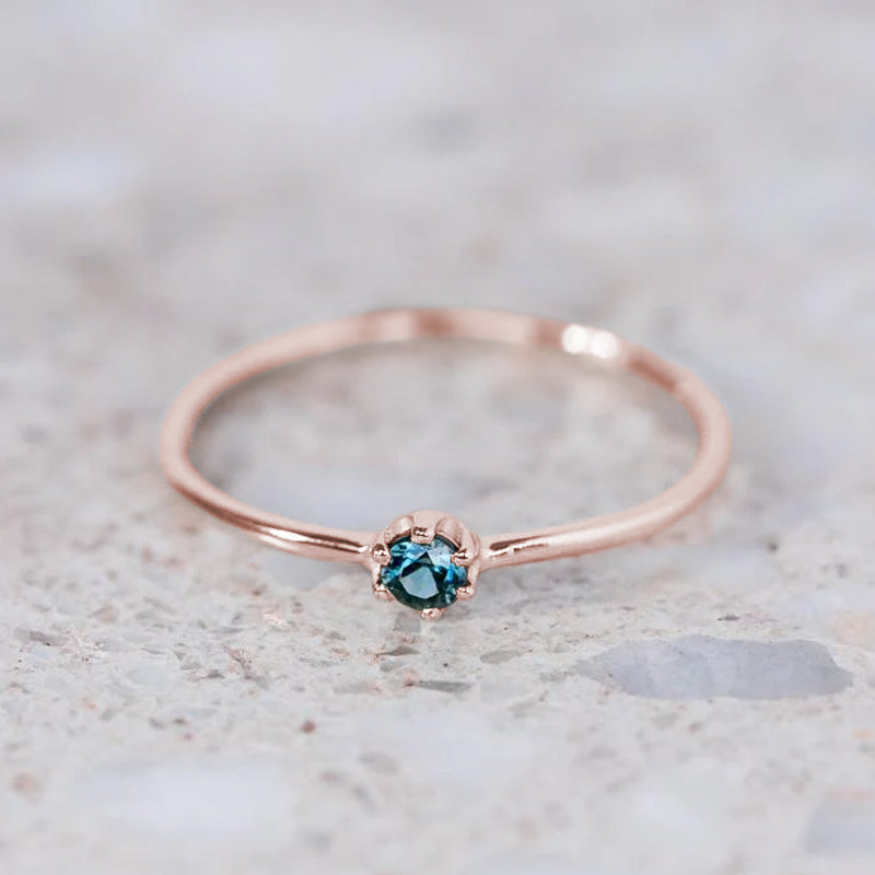 Parti Sapphire Nico Ring in 9ct Rose Gold, Size P (In Stock)