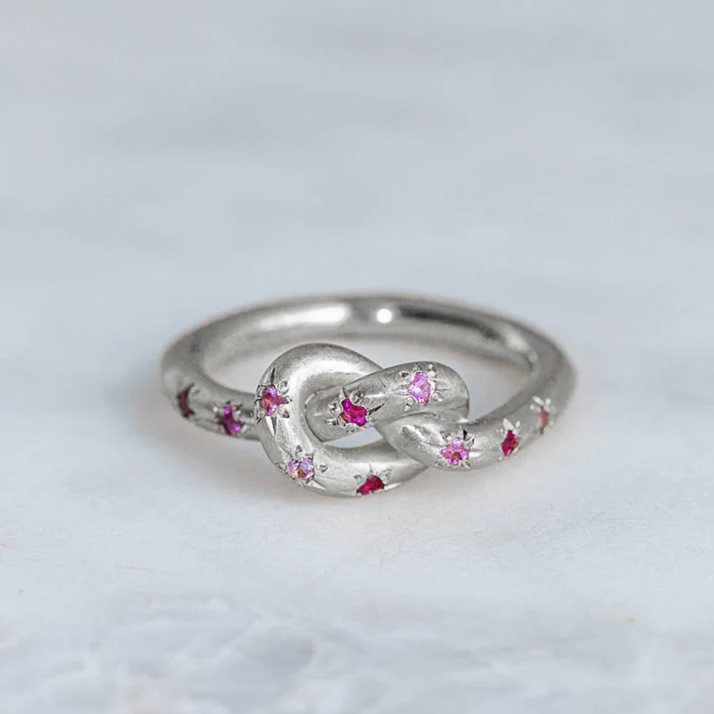 Shades Of Pink Pretzel Ring