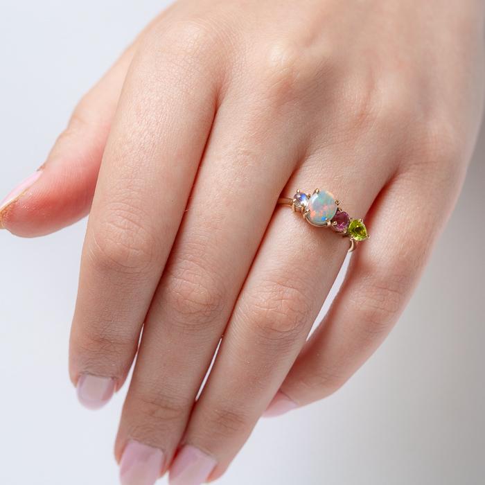 Pastel Splice Ring in 14ct Yellow Gold, Size L (In Stock)