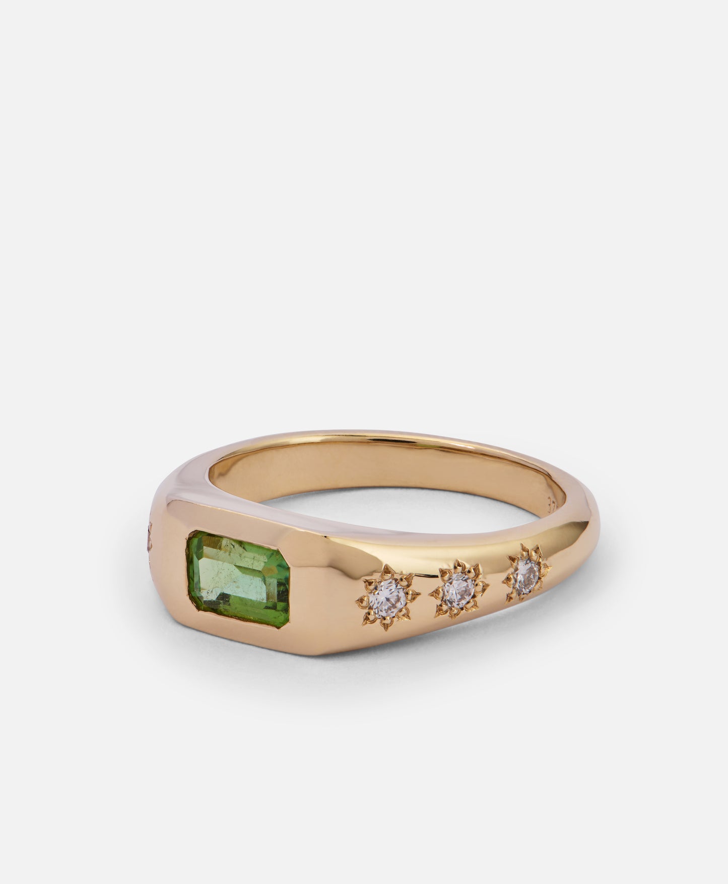 Stars Signet Ring In 9ct Yellow Gold, Size N (In Stock)