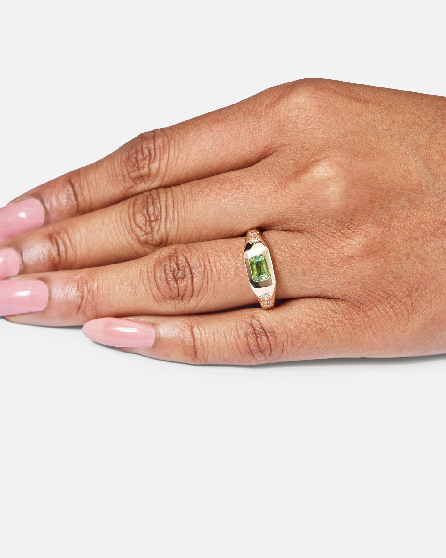 Stars Signet Ring In 9ct Yellow Gold, Size N (In Stock)