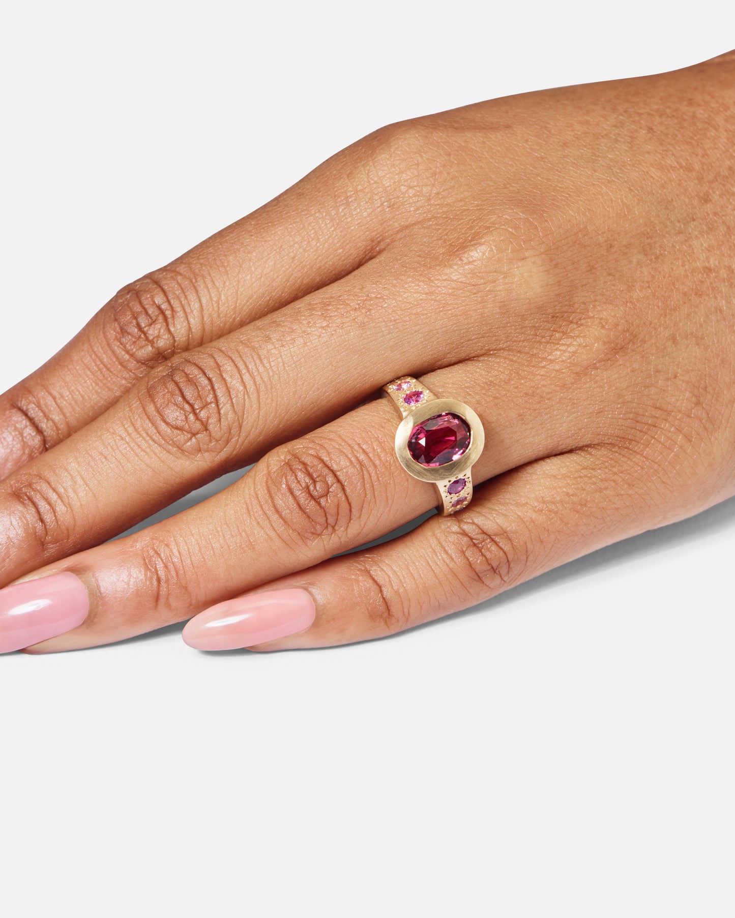One-off Tourmaline Sun Punch Ring 14ct Yellow Gold, Size L (In Stock)