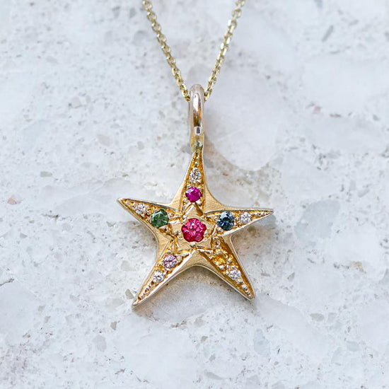 Wonky Star Necklace In 14ct Yellow Gold (In Stock)
