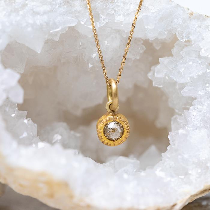 Salt & Pepper Diamond Forest Necklace