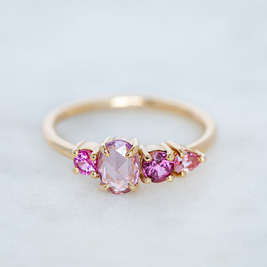 All Pinks Sapphire Splice Ring