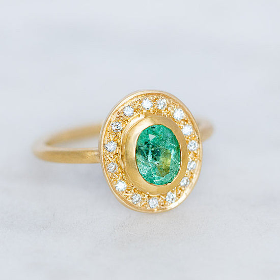 Load image into Gallery viewer, Symmetry Pompeii Emerald Ring
