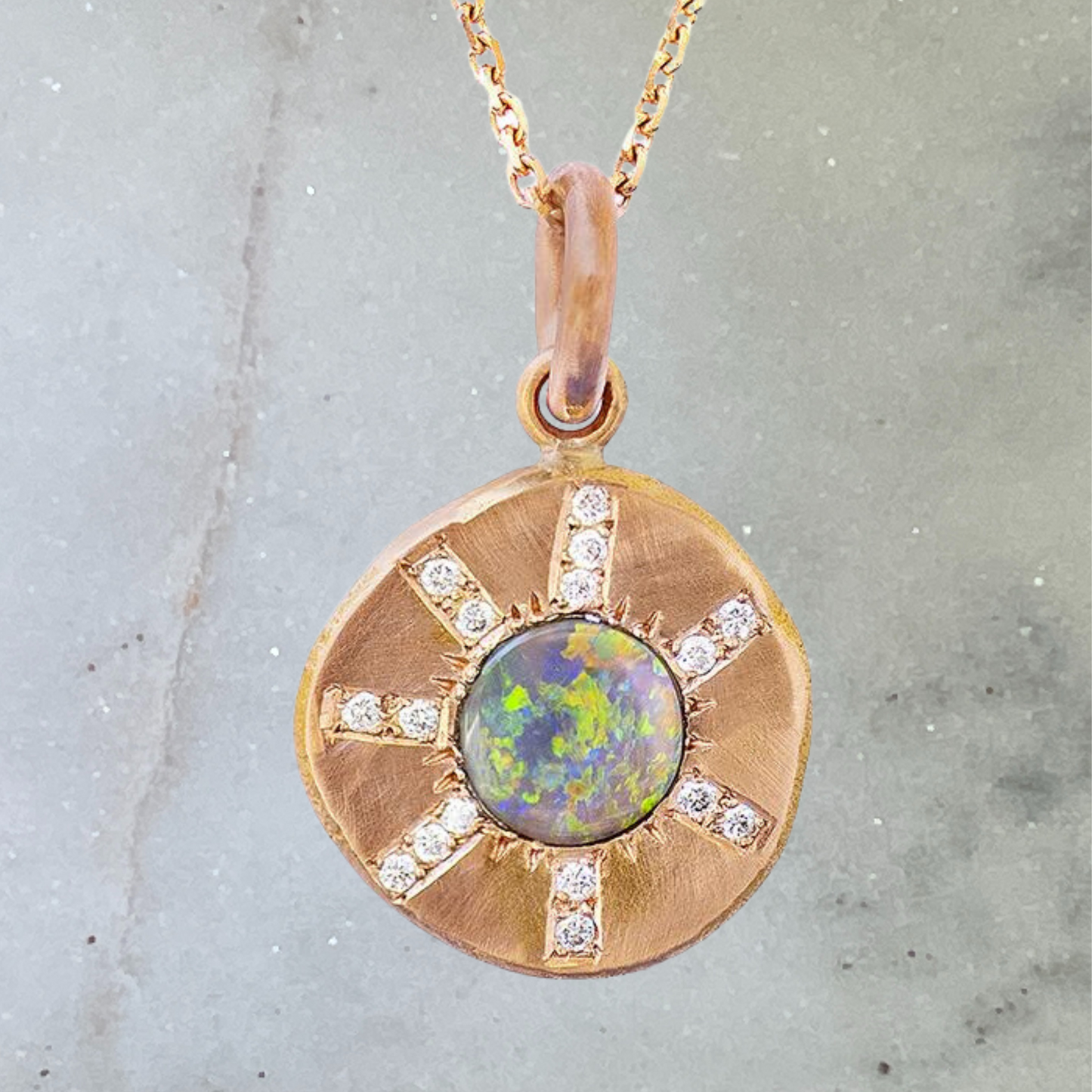 Load image into Gallery viewer, Opal Sun Ray Necklace
