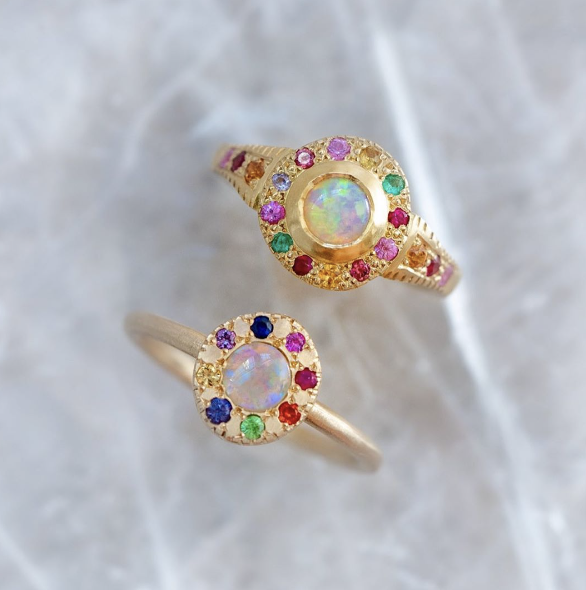 Small Opal Carnivale Pebble Ring