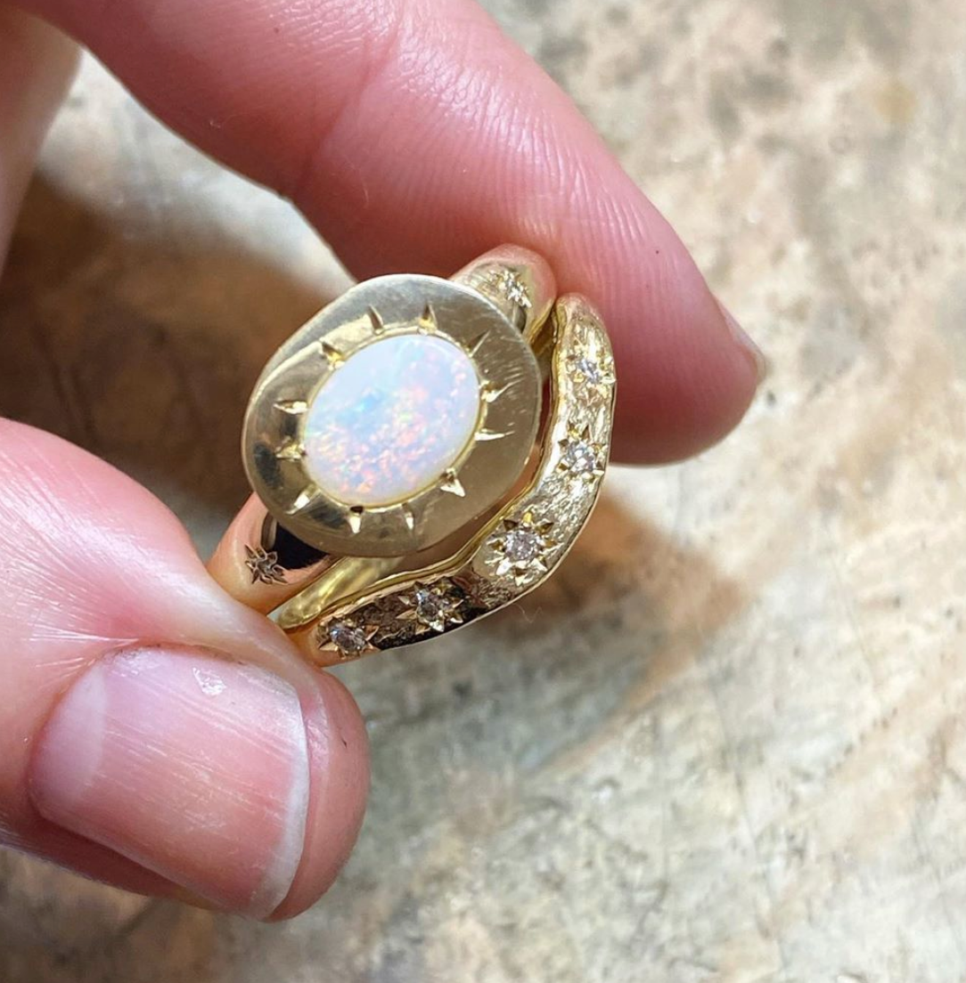 Opal Sun Ring