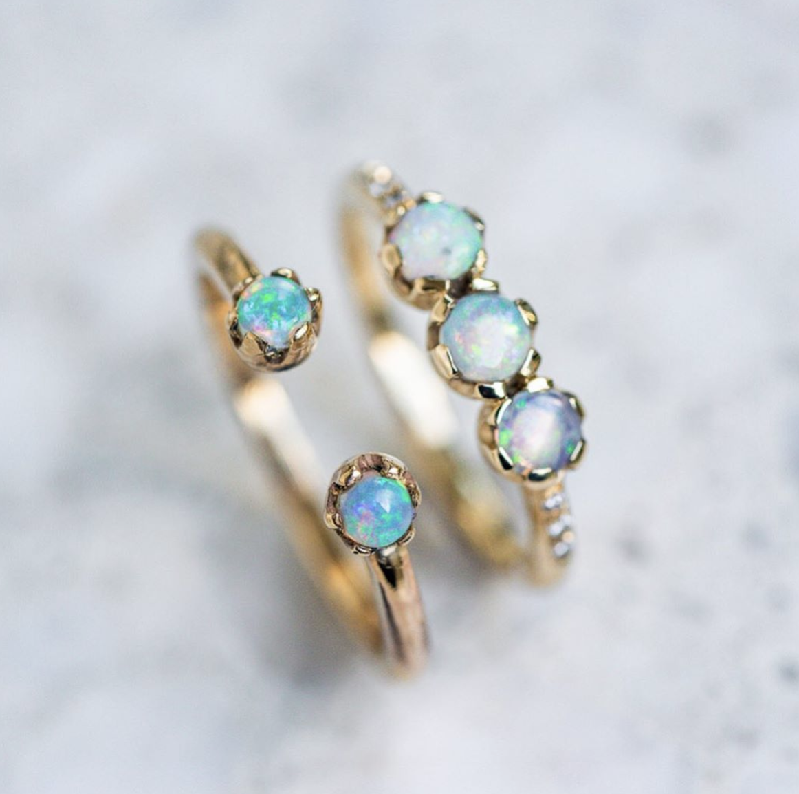 Open Opal Stacking Ring