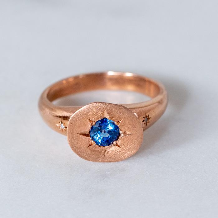 Sapphire Sun Ring