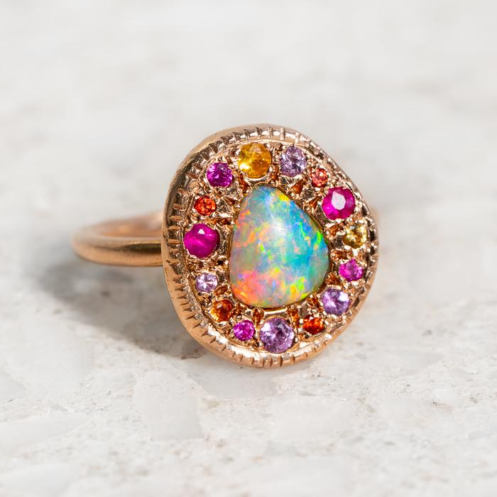 Load image into Gallery viewer, Carnivale Opal Pebble Ring
