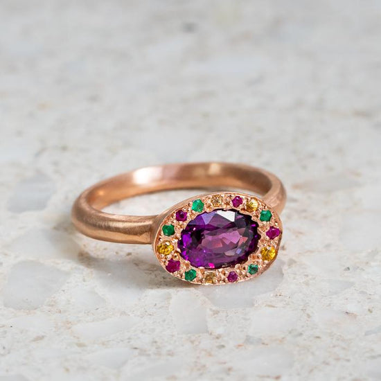 Purple Garnet Eclipse Ring