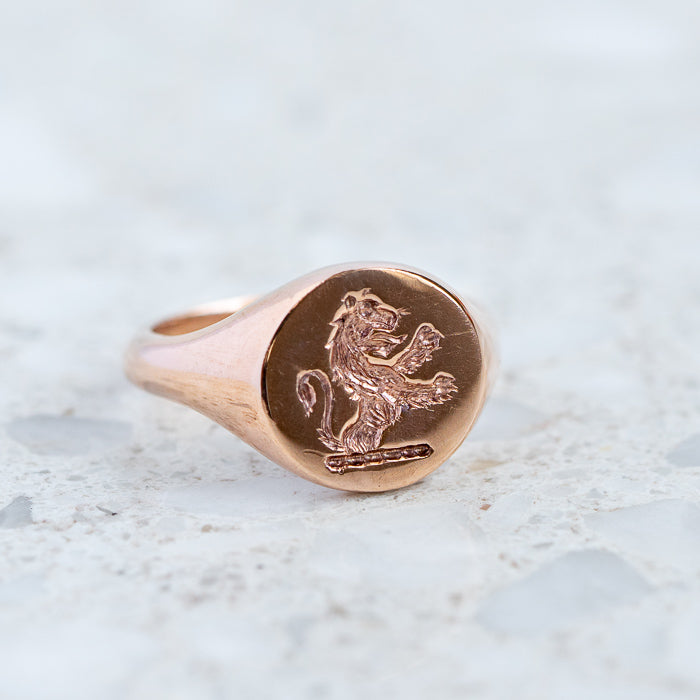 Lion Signet Ring – Sarah Gardner Jewellery